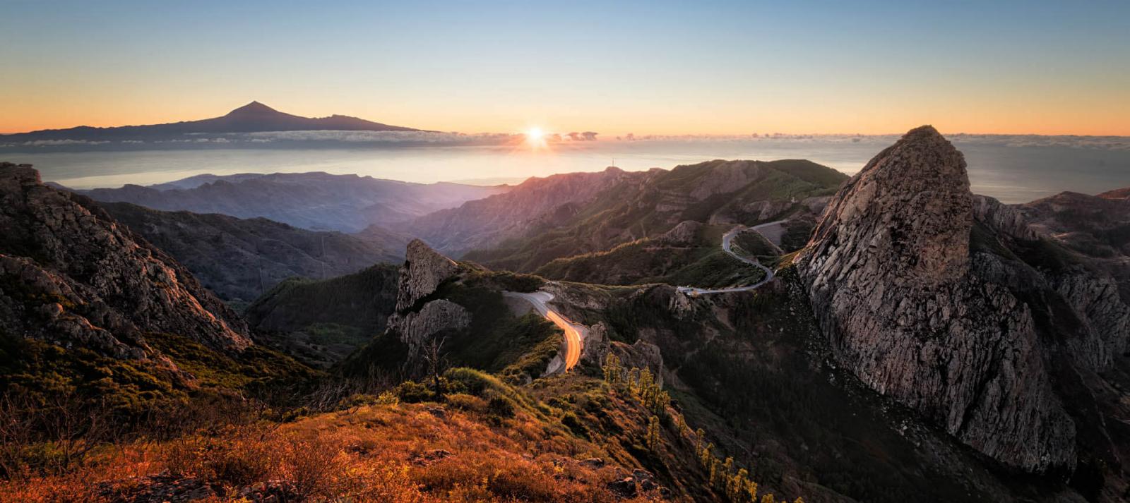 Roque-de-Agando-atardecer-La-Gomera